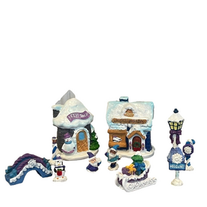 Winter Wonderland Mini Houses/ Christmas Winter Village Fairy Garden Mini Houses